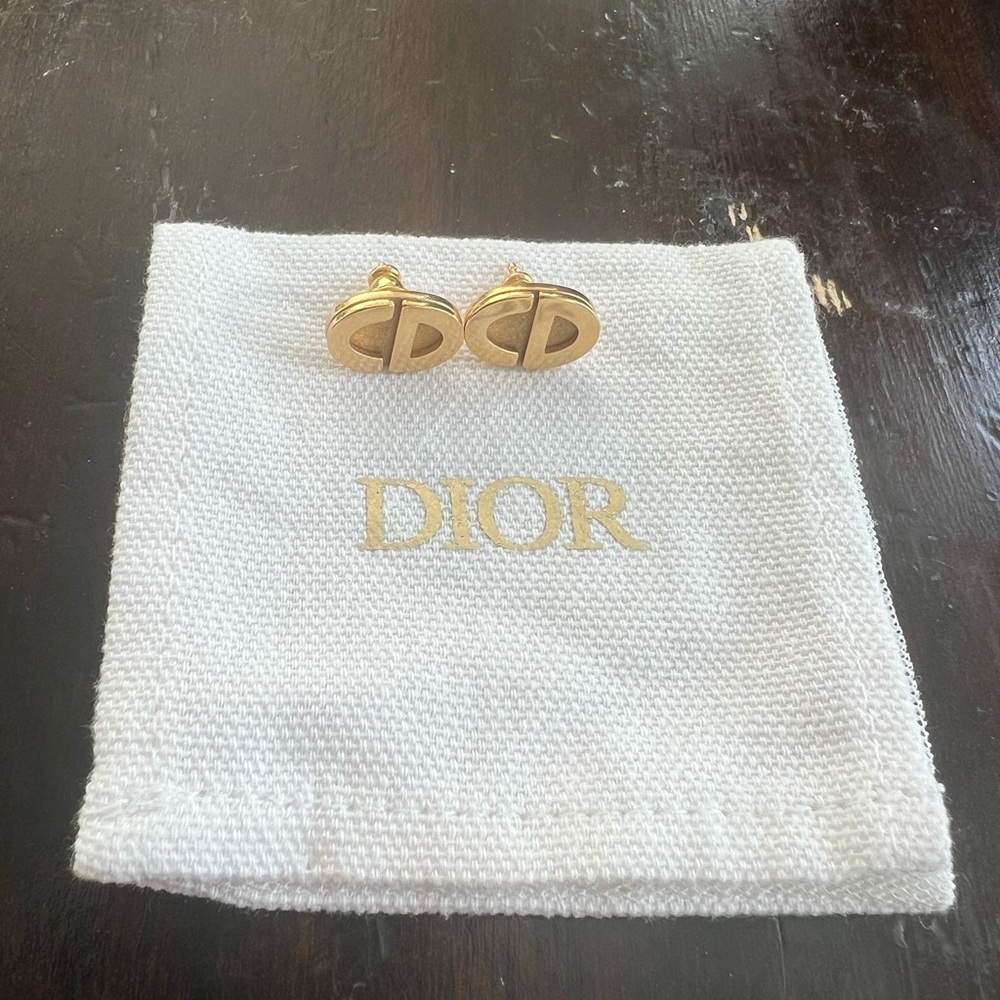 Christian Dior Petit CD Stud Earrings